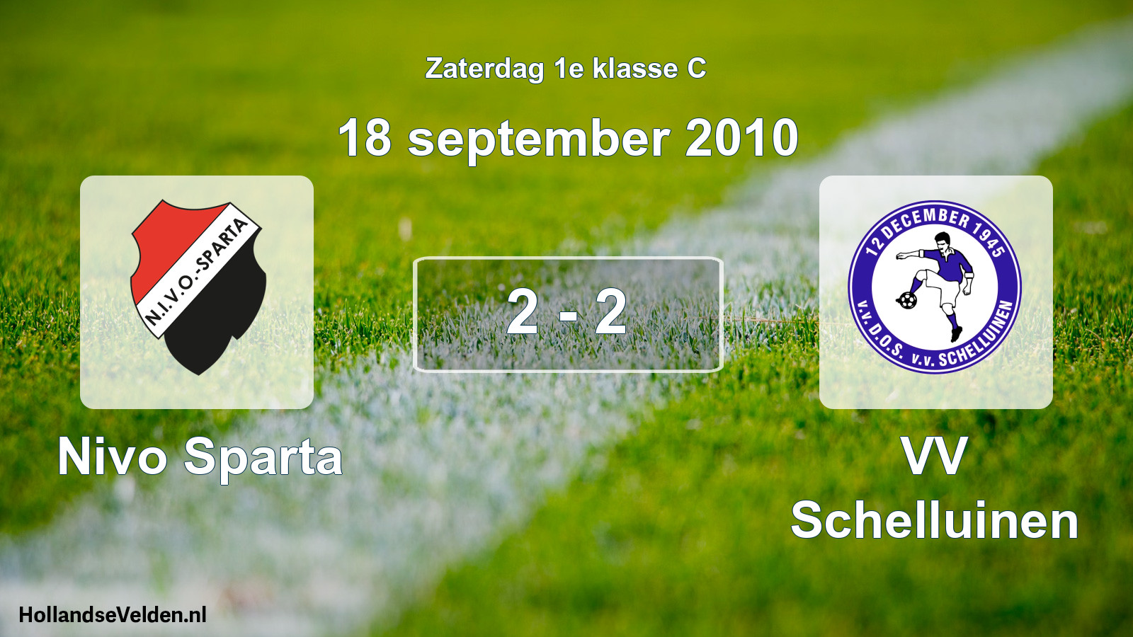 Total number of matches played: Nivo Sparta - VV Schelluinen 2 - 2 (18 September 2010)