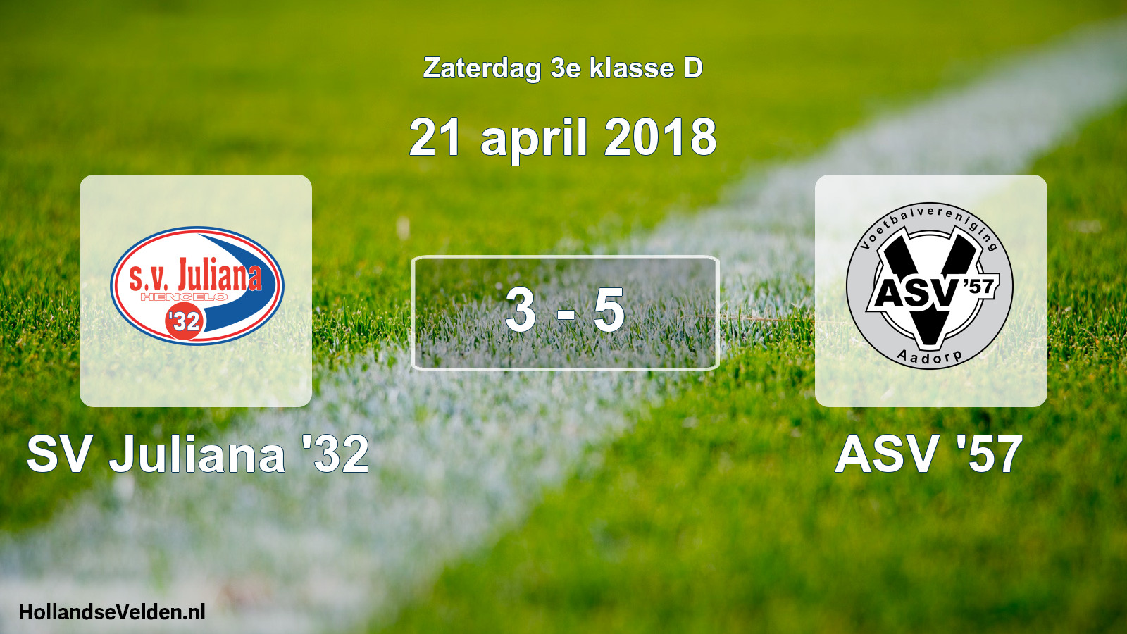 Total number of matches played: SV Juliana '32 - ASV '57 3 - 5 (21 April 2018)