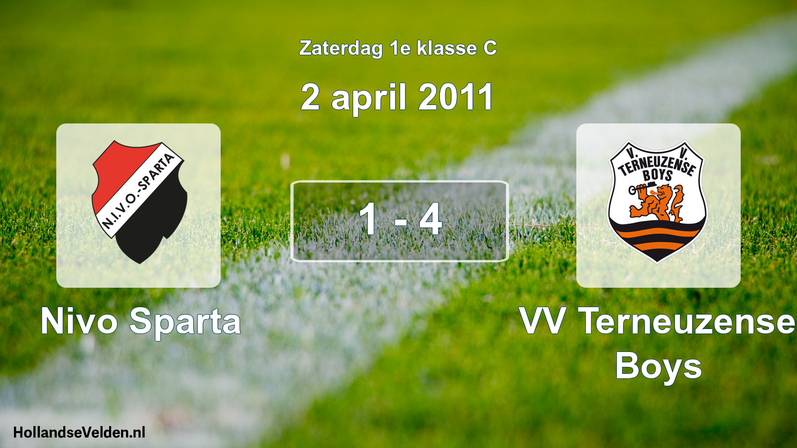 Total number of matches played: Nivo Sparta - VV Terneuzense Boys 1 - 4 (2 April 2011)