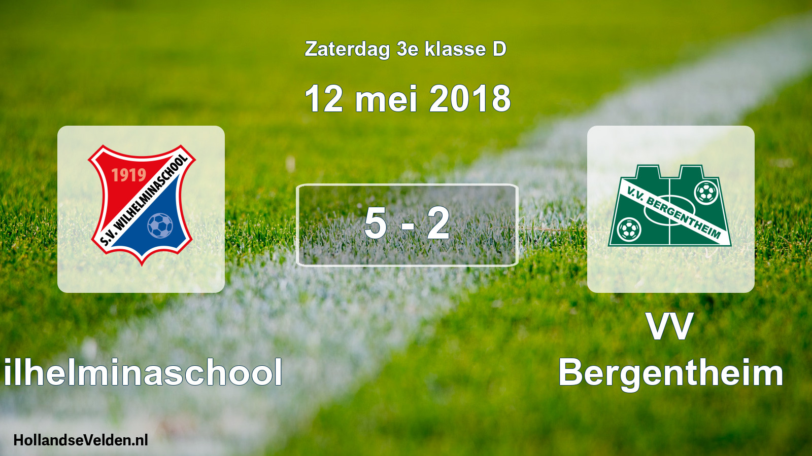 Total number of matches played: Wilhelminaschool - VV Bergentheim 5 - 2 (12 May 2018)