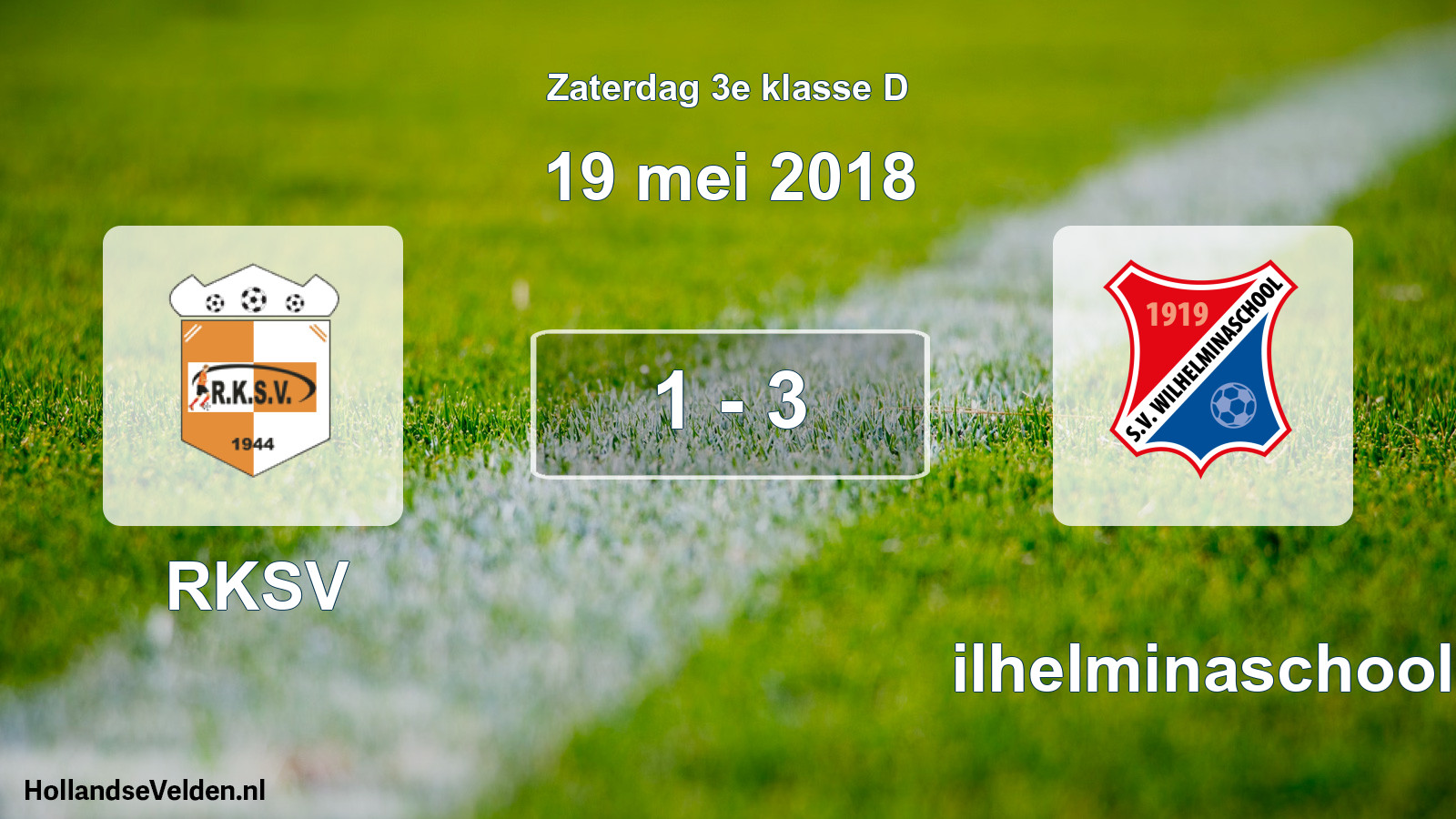 Total number of matches played: RKSV - Wilhelminaschool 1 - 3 (19 May 2018)