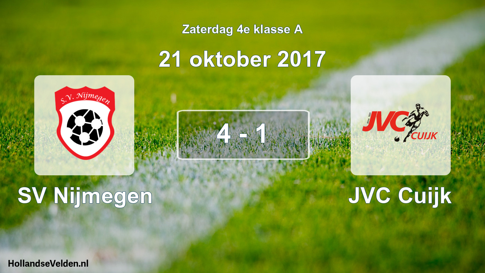 Total number of matches played: SV Nijmegen - JVC Cuijk 4 - 1 (21 October 2017)
