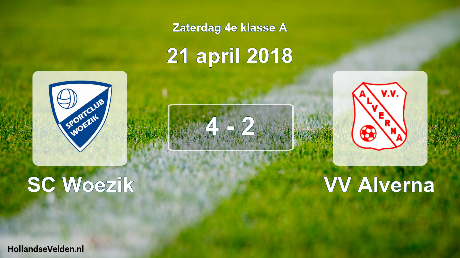 Total number of matches played: SC Woezik - VV Alverna 4 - 2 (21 April 2018)