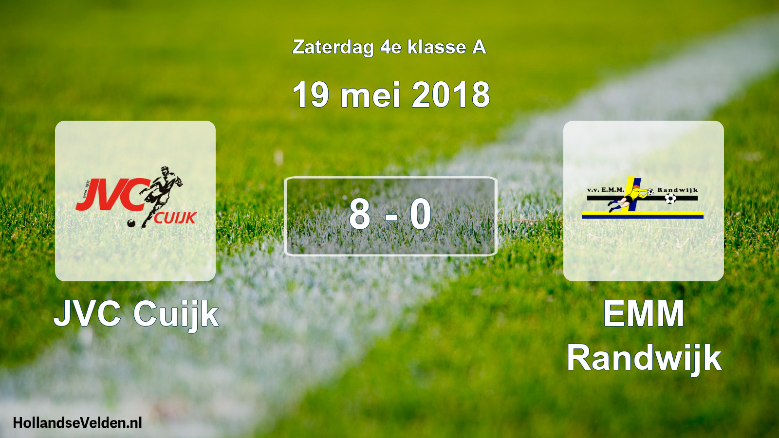 Total number of matches played: JVC Cuijk - EMM Randwijk 8 - 0 (19 May 2018)