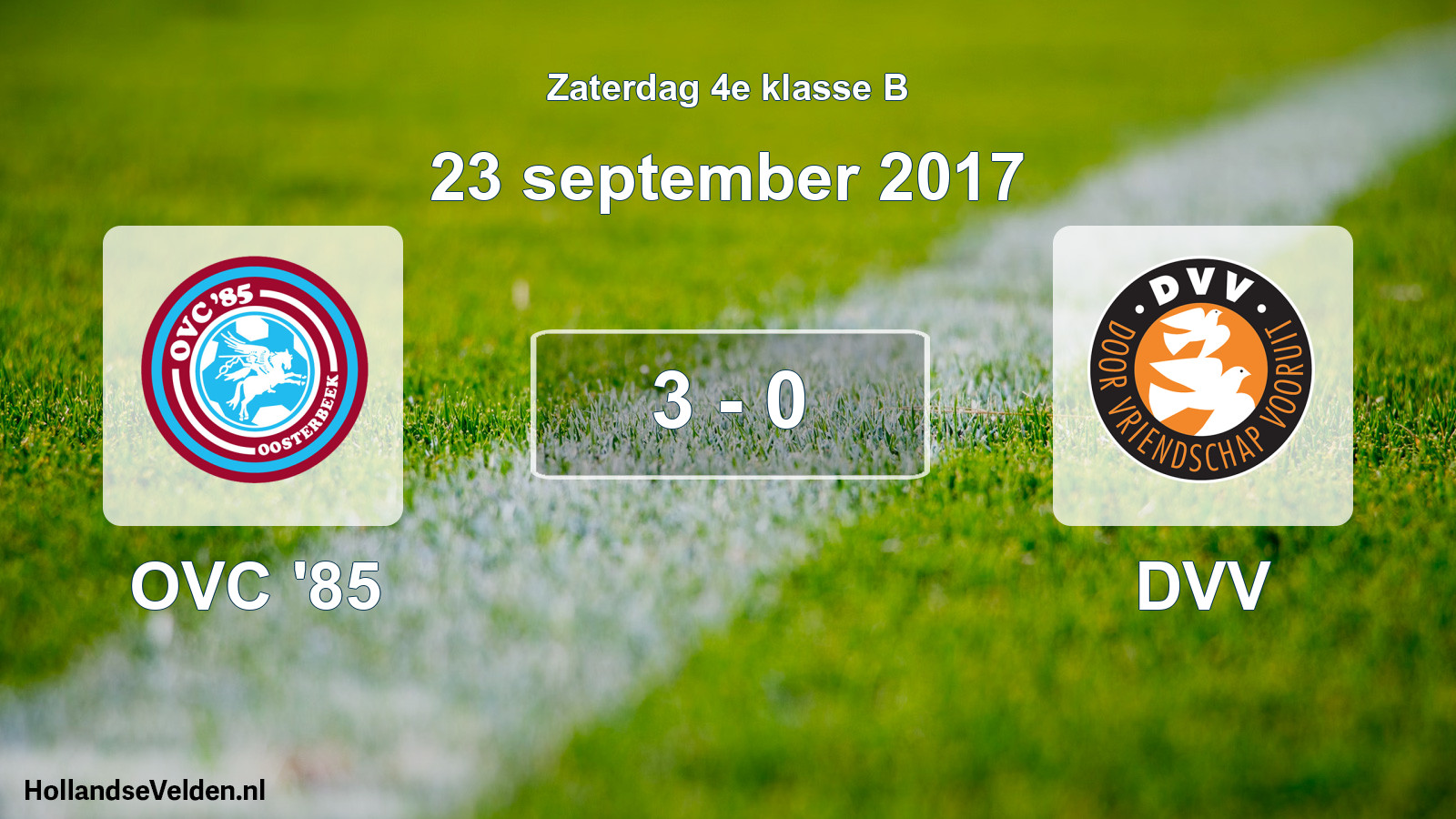 Total number of matches played: OVC '85 - DVV 3 - 0 (23 September 2017)
