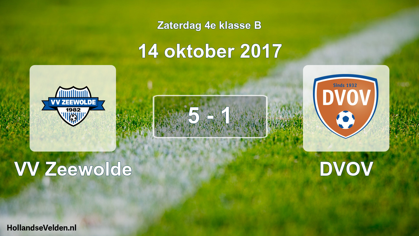 Total number of matches played: VV Zeewolde - DVOV 5 - 1 (14 October 2017)