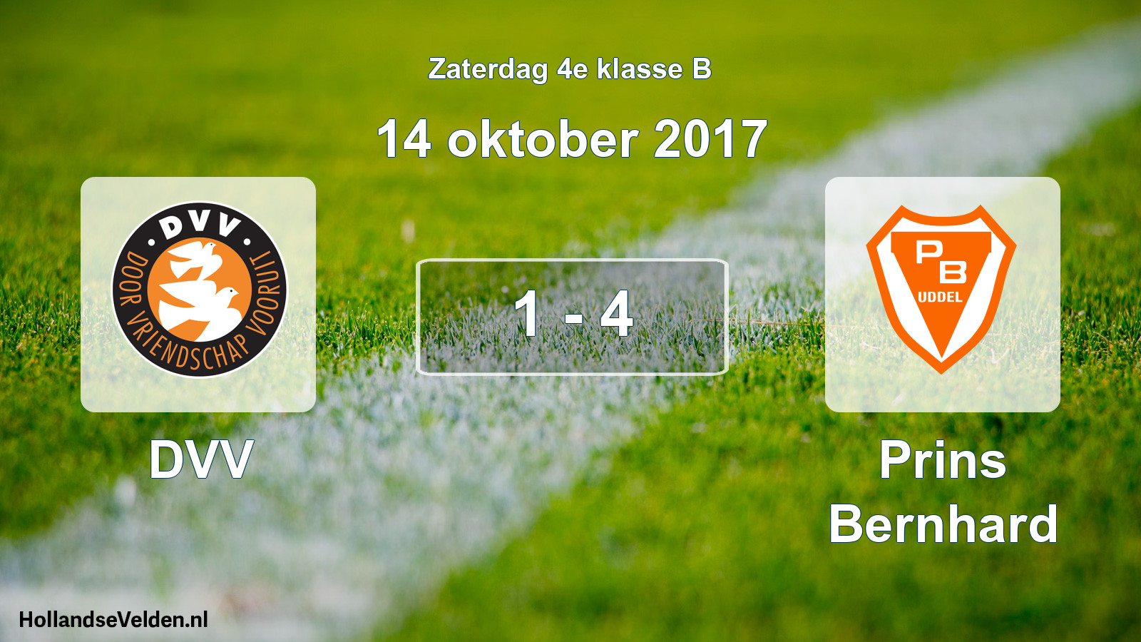 Total number of matches played: DVV - Prins Bernhard 1 - 4 (14 October 2017)