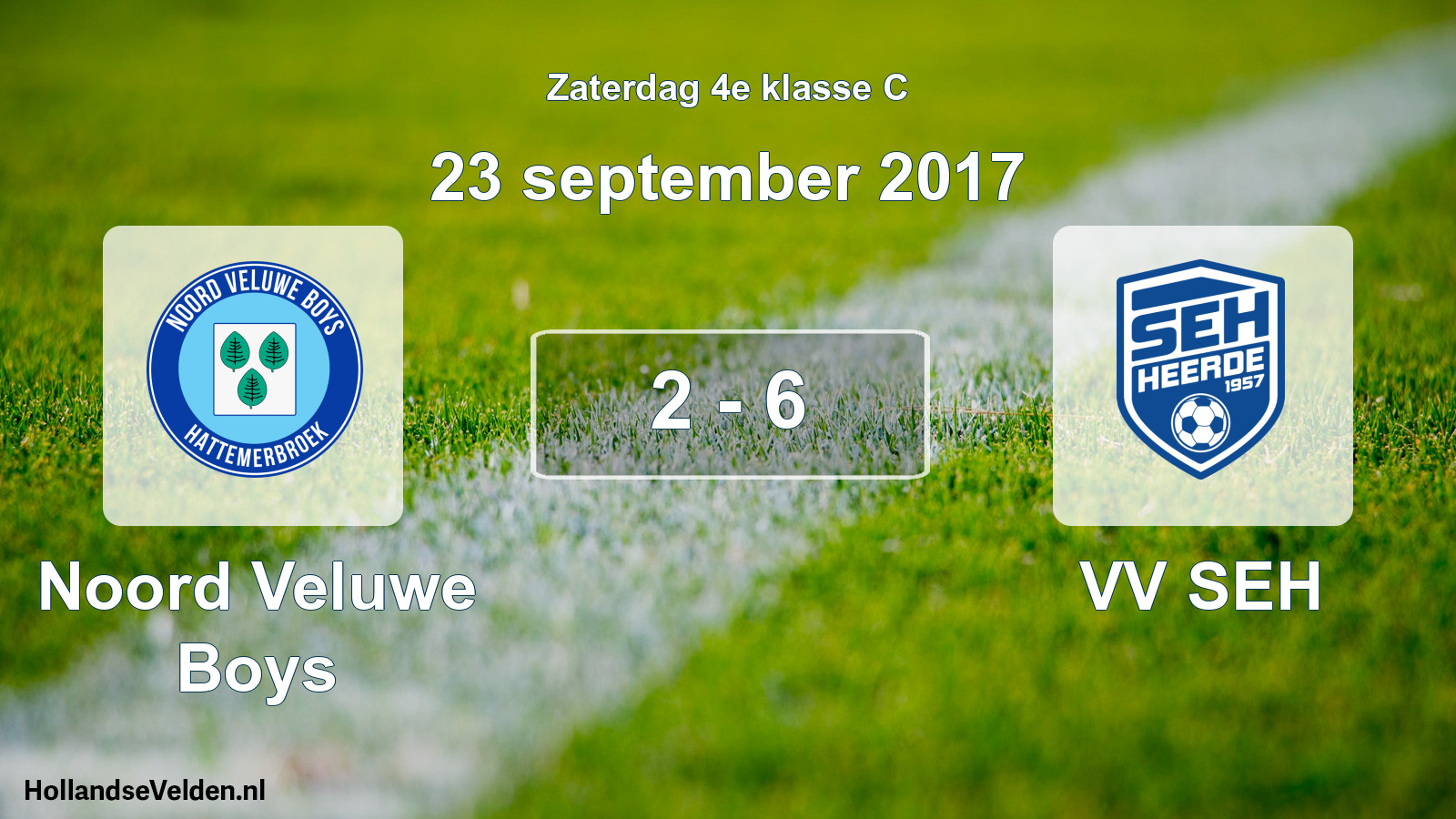 Total number of matches played: Noord Veluwe Boys - VV SEH 2 - 6 (23 September 2017)