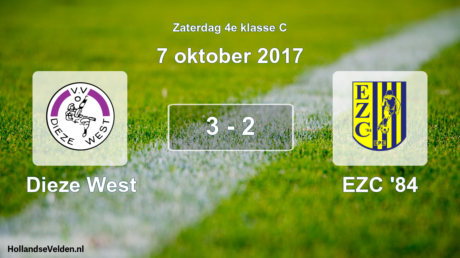 Total number of matches played: Dieze West - EZC '84 3 - 2 (7 October 2017)