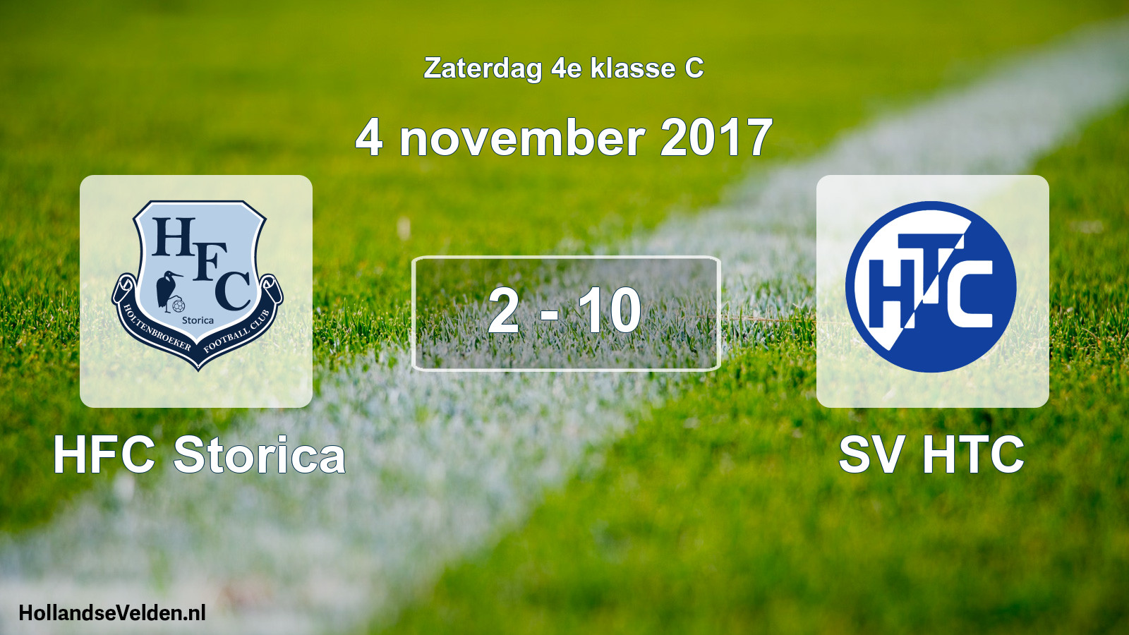 Total number of matches played: HFC Storica - SV HTC 2 - 10 (4 November 2017)