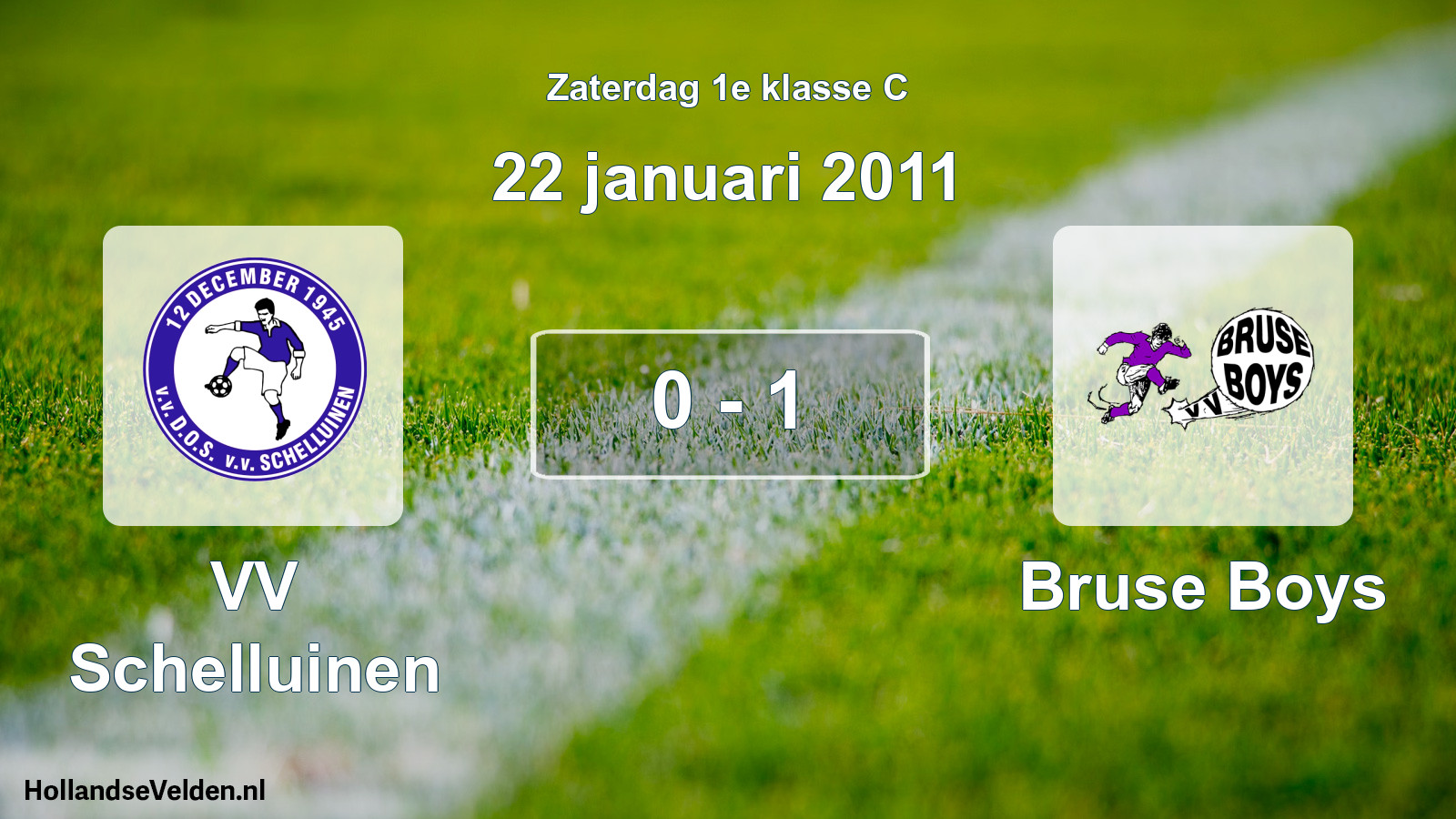Total number of matches played: VV Schelluinen - Bruse Boys 0 - 1 (22 January 2011)