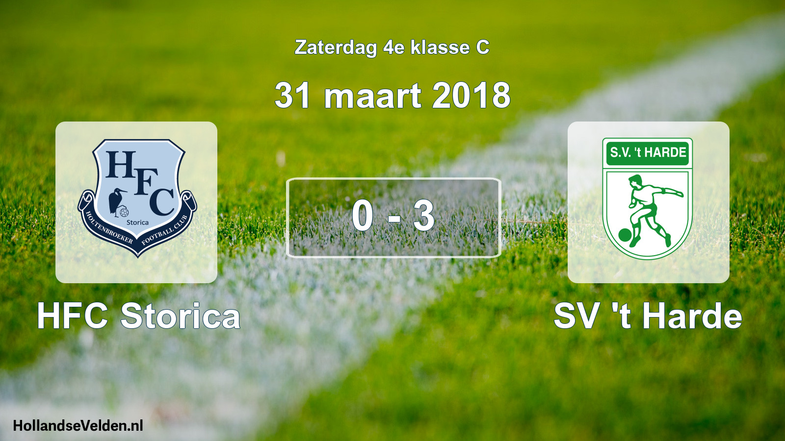 Total number of matches played: HFC Storica - SV 't Harde 0 - 3 (31 March 2018)