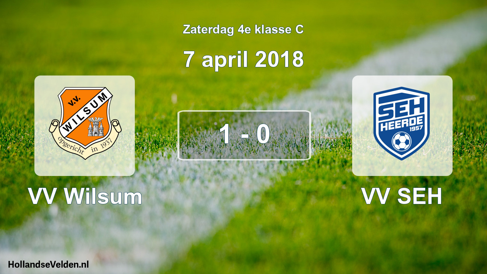Total number of matches played: VV Wilsum - VV SEH 1 - 0 (7 April 2018)