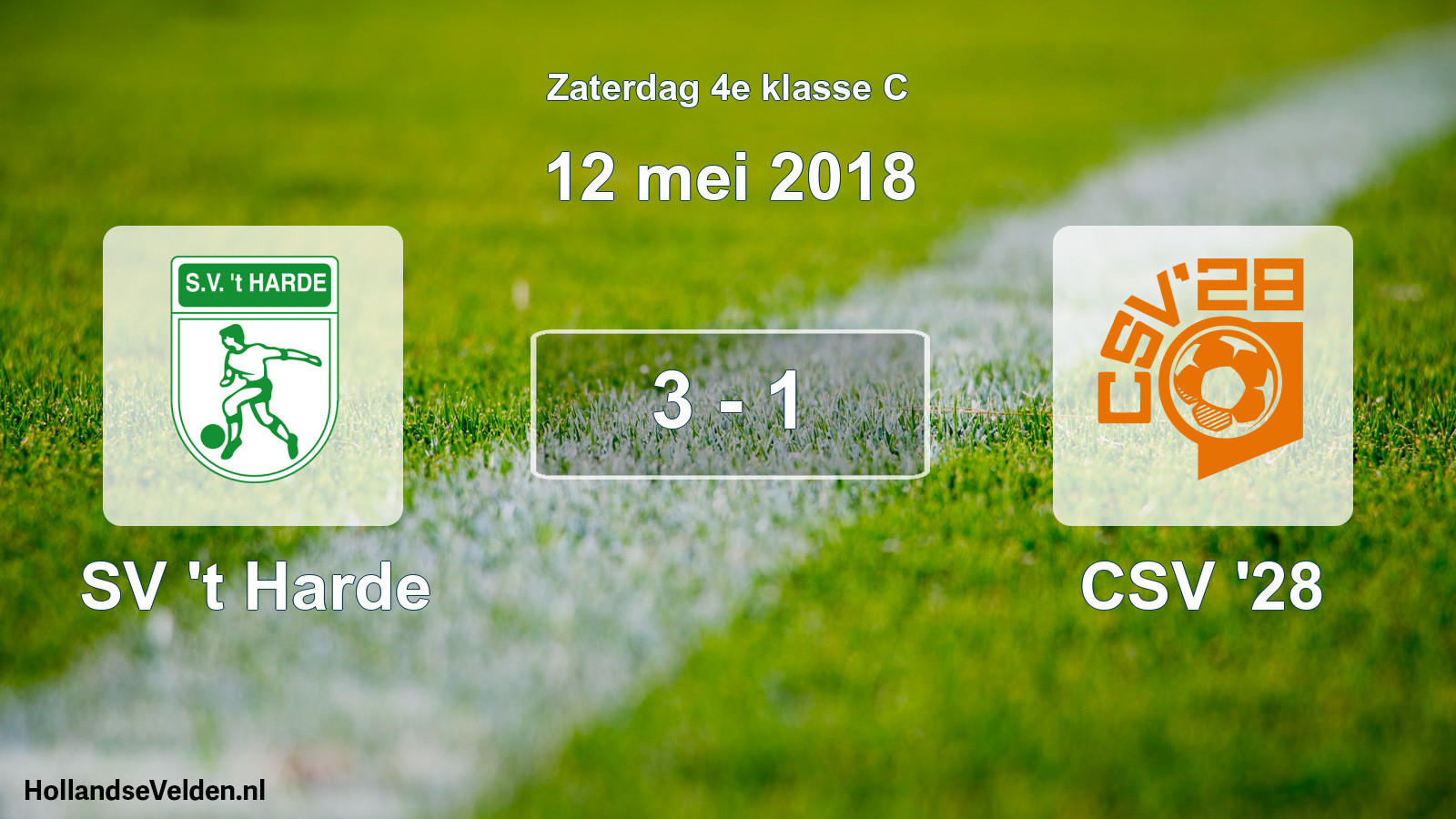 Total number of matches played: SV 't Harde - CSV '28 3 - 1 (12 May 2018)