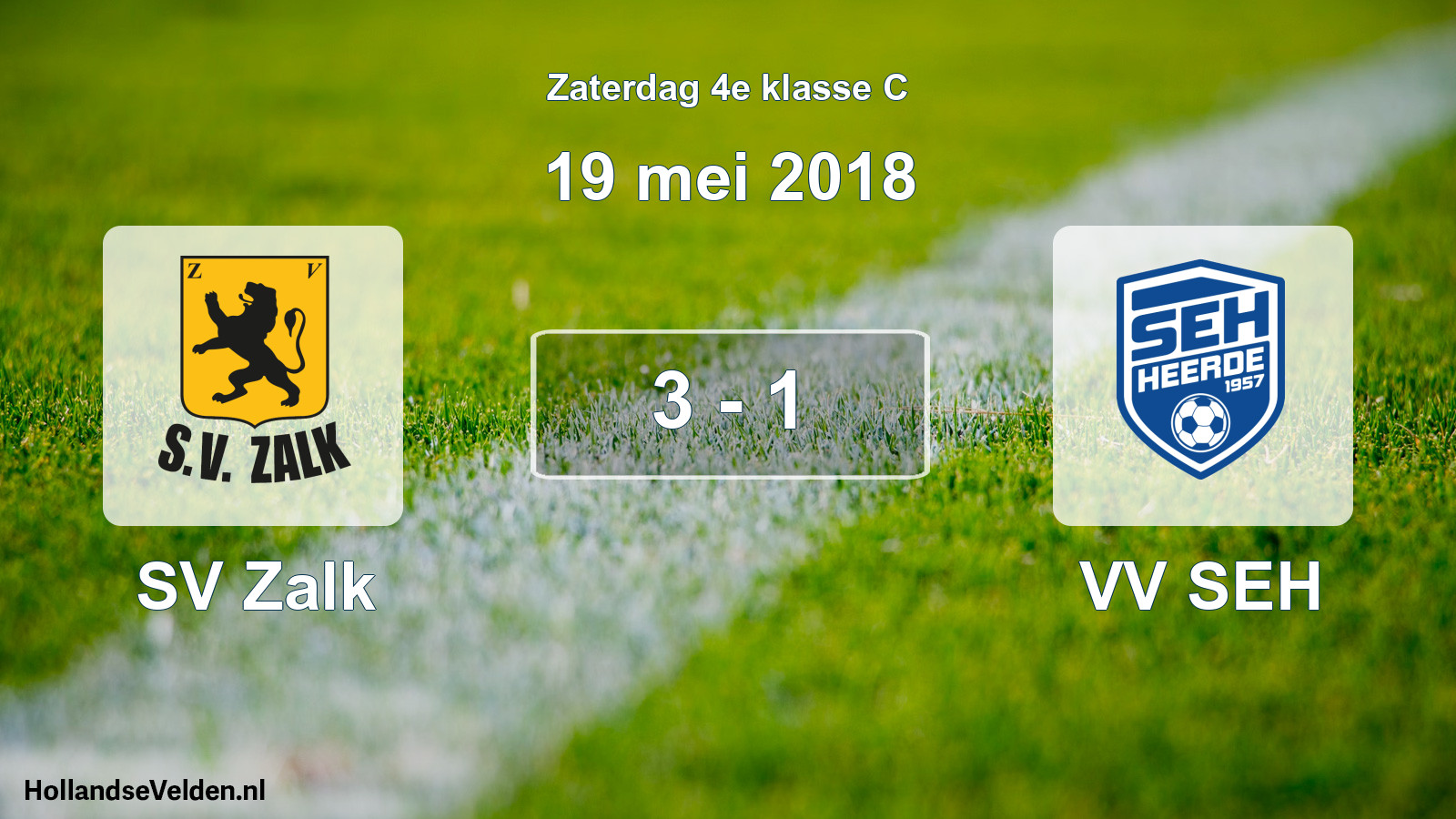 Total number of matches played: SV Zalk - VV SEH 3 - 1 (19 May 2018)