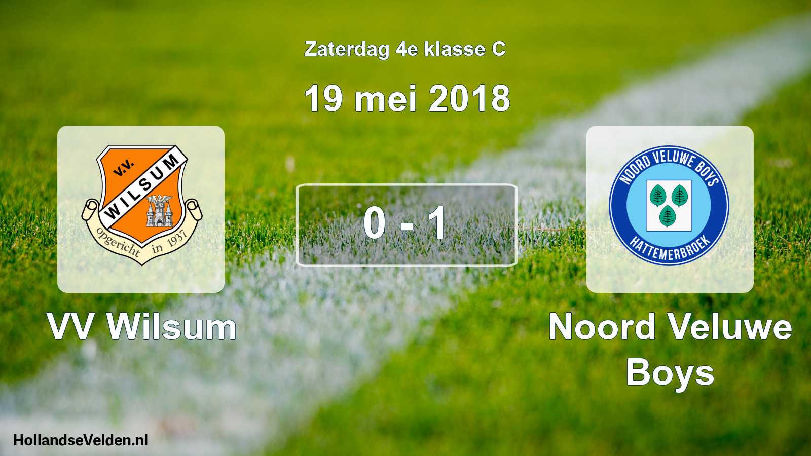 Total number of matches played: VV Wilsum - Noord Veluwe Boys 0 - 1 (19 May 2018)