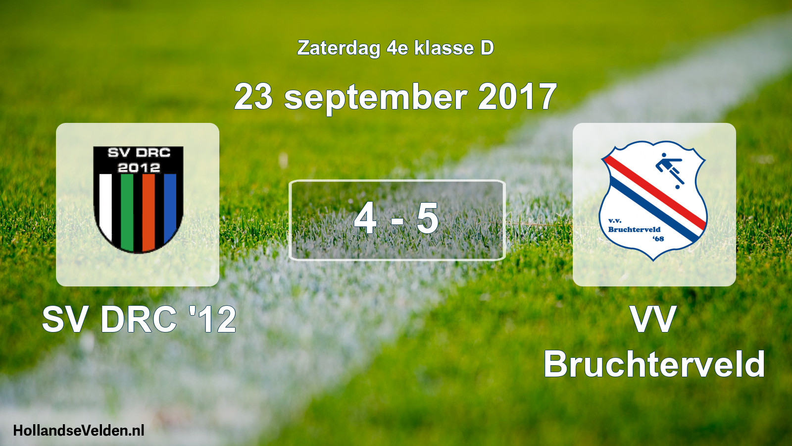 Total number of matches played: SV DRC '12 - VV Bruchterveld 4 - 5 (23 September 2017)