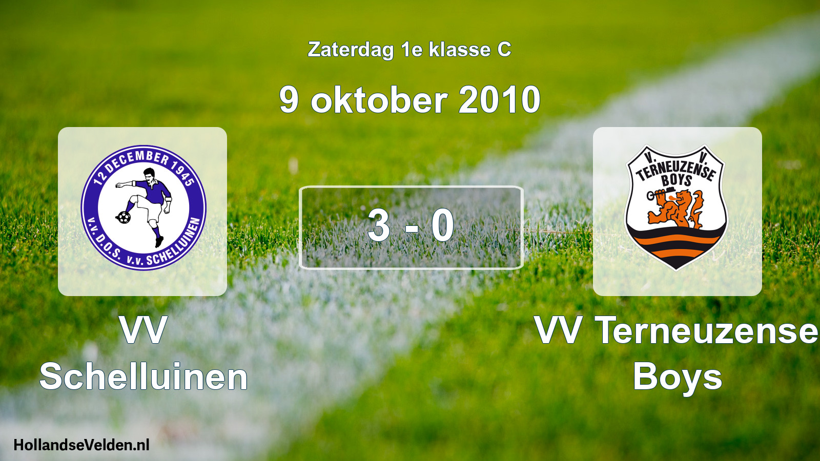 Total number of matches played: VV Schelluinen - VV Terneuzense Boys 3 - 0 (9 October 2010)