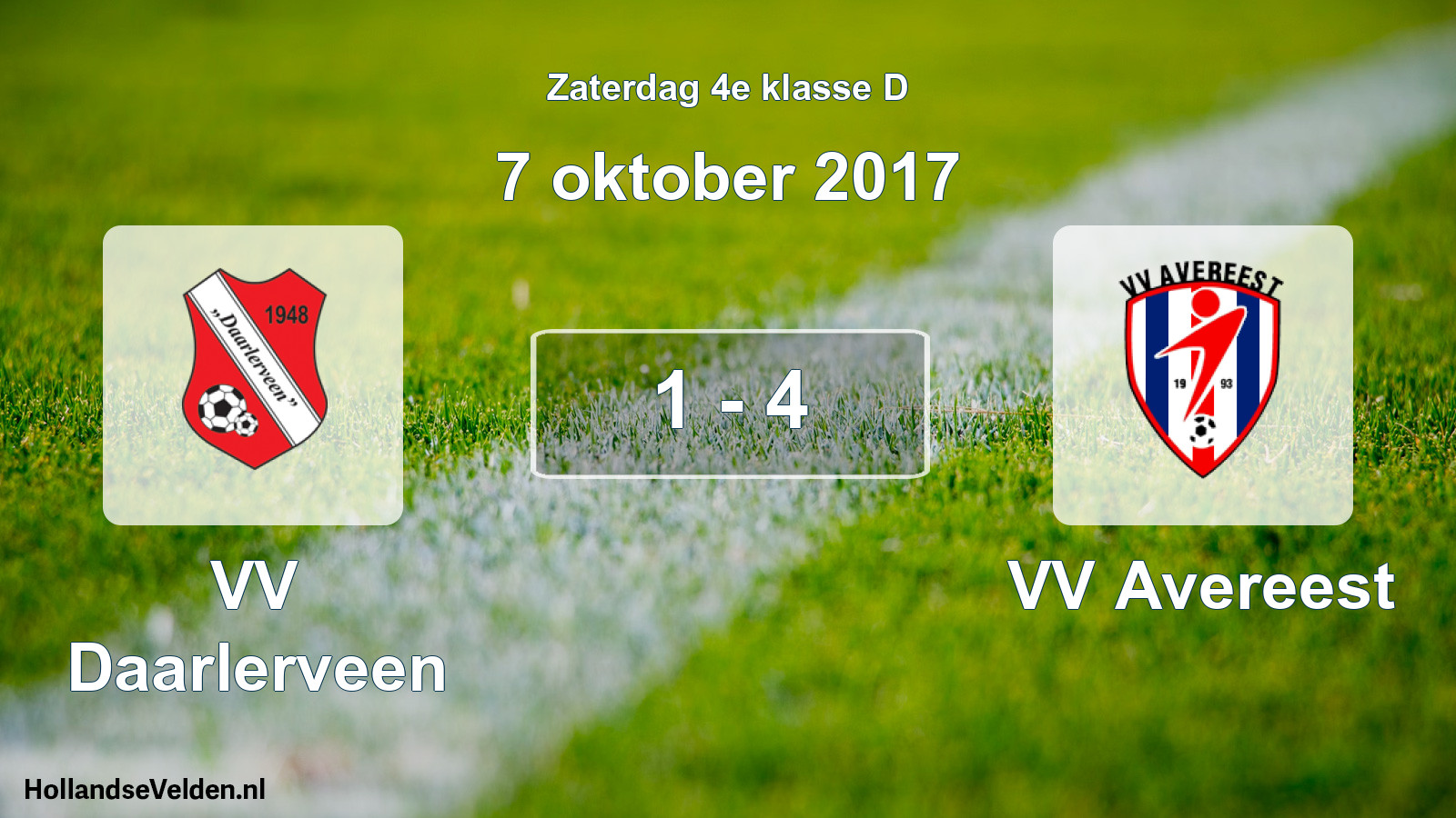 Total number of matches played: VV Daarlerveen - VV Avereest 1 - 4 (7 October 2017)