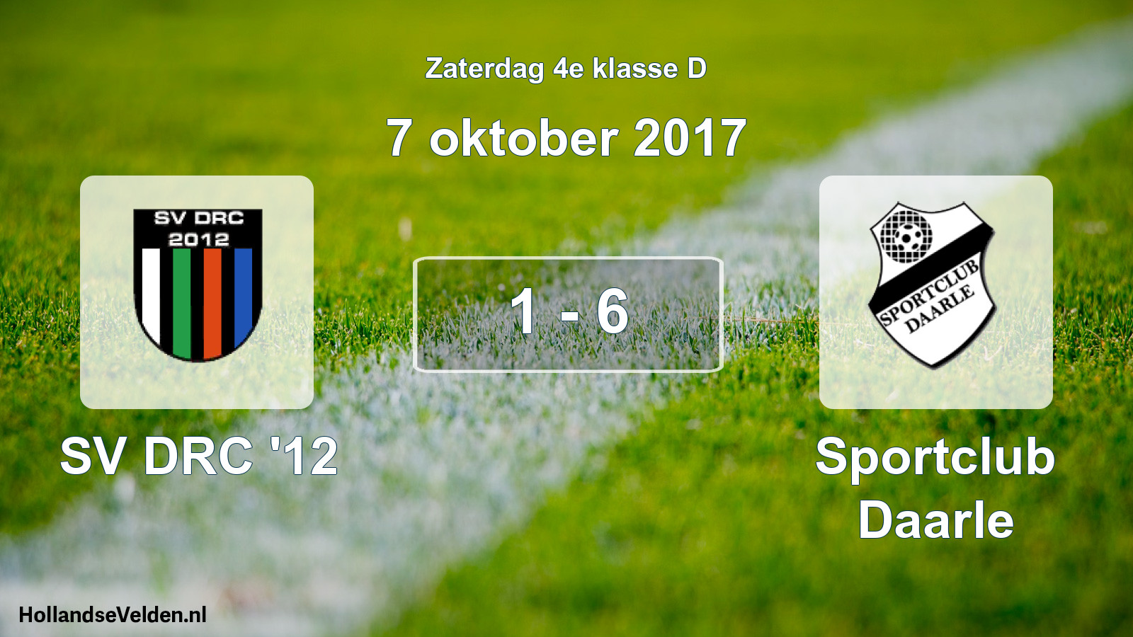 Total number of matches played: SV DRC '12 - Sportclub Daarle 1 - 6 (7 October 2017)