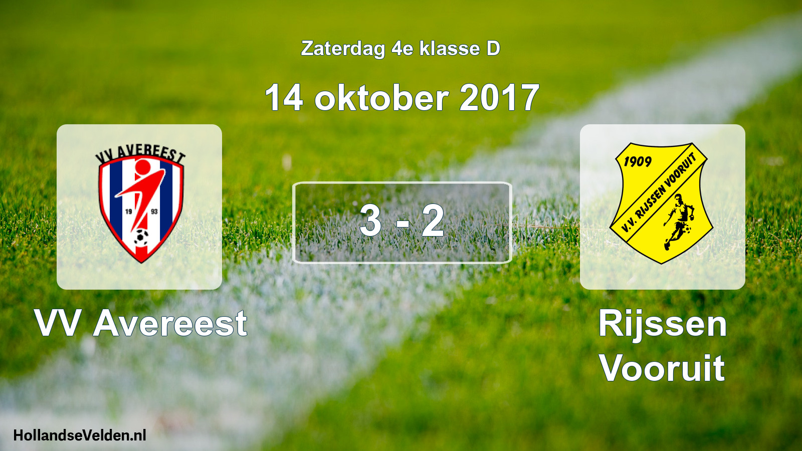 Total number of matches played: VV Avereest - Rijssen Vooruit 3 - 2 (14 October 2017)