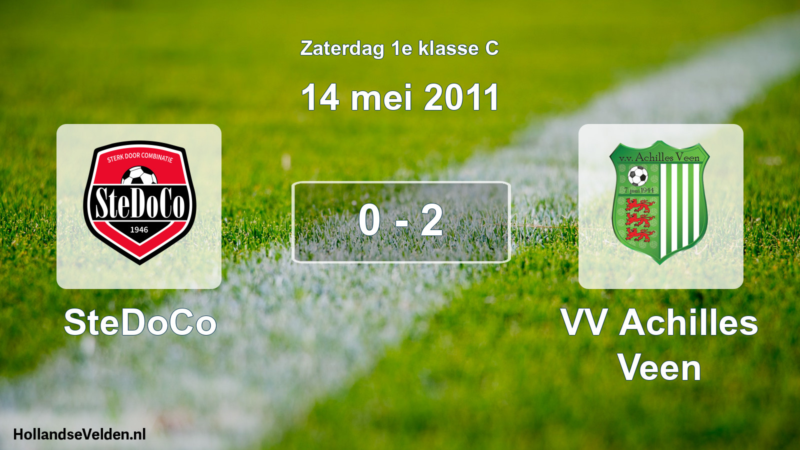 Total number of matches played: SteDoCo - VV Achilles Veen 0 - 2 (14 May 2011)