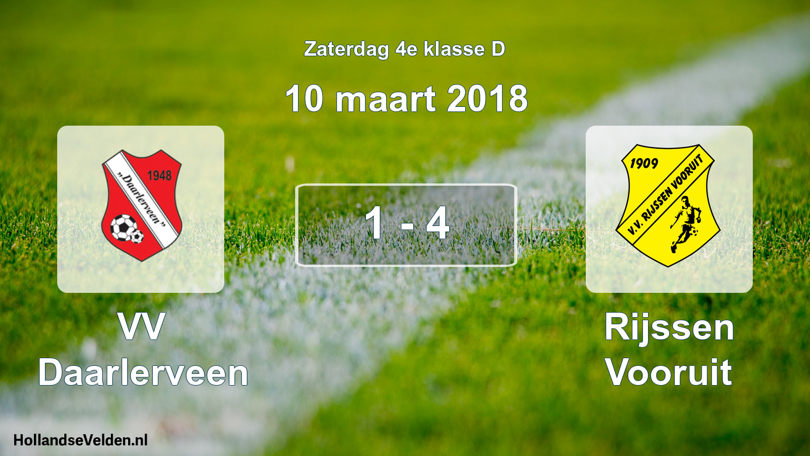 Total number of matches played: VV Daarlerveen - Rijssen Vooruit 1 - 4 (10 March 2018)
