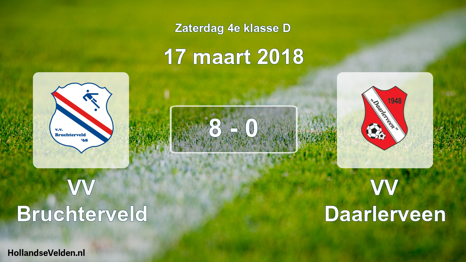Total number of matches played: VV Bruchterveld - VV Daarlerveen 8 - 0 (17 March 2018)