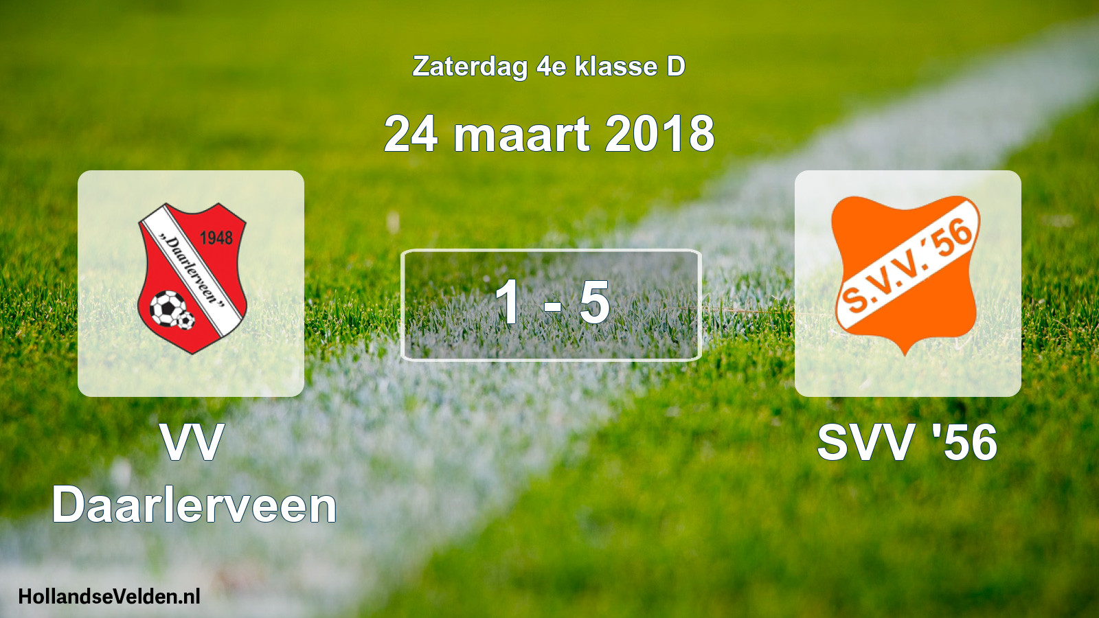 Total number of matches played: VV Daarlerveen - SVV '56 1 - 5 (24 March 2018)