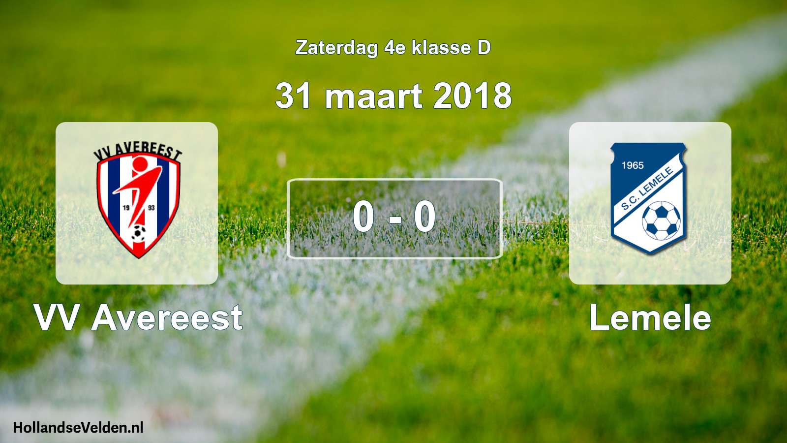 Total number of matches played: VV Avereest - Lemele 0 - 0 (31 March 2018)