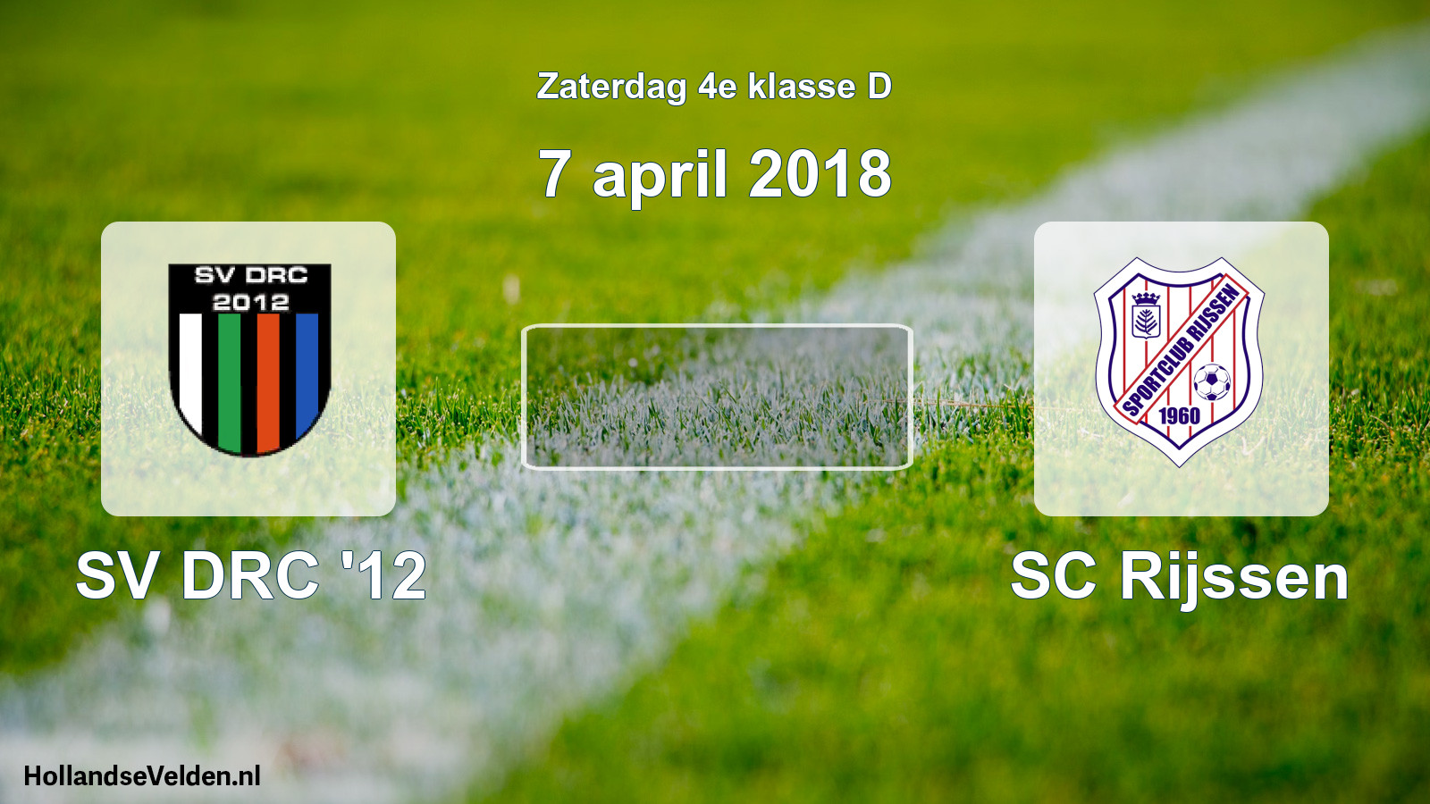 Scheduled Match: SV DRC '12 - SC Rijssen (7 April 2018)