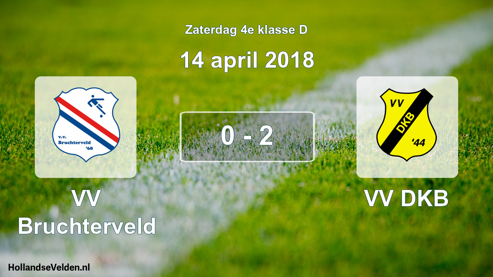 Total number of matches played: VV Bruchterveld - VV DKB 0 - 2 (14 April 2018)