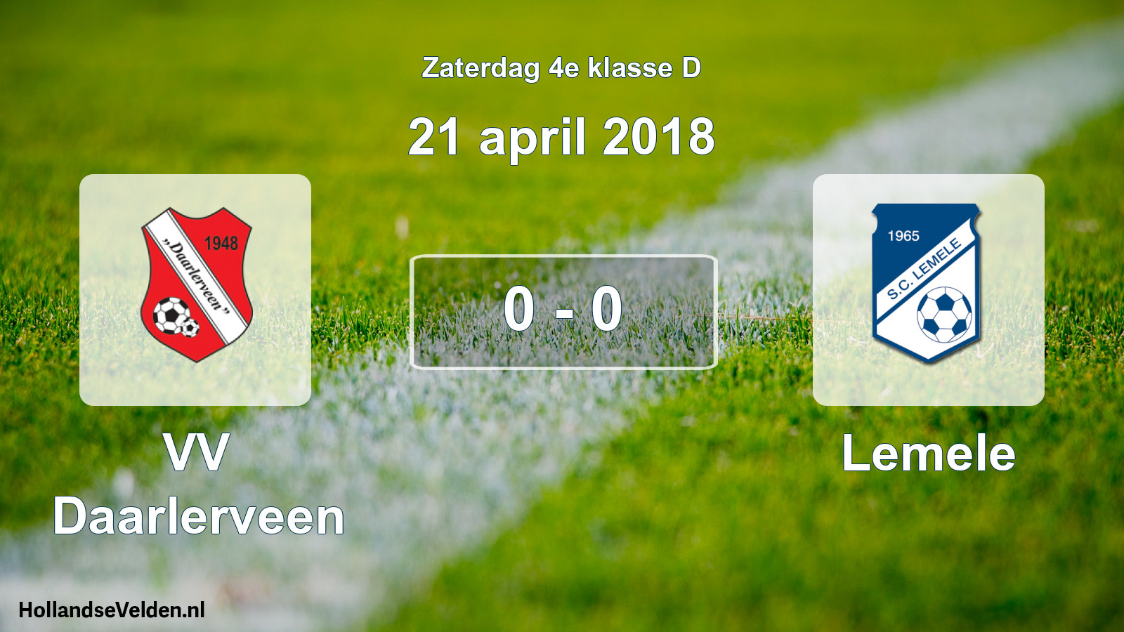 Total number of matches played: VV Daarlerveen - Lemele 0 - 0 (21 April 2018)