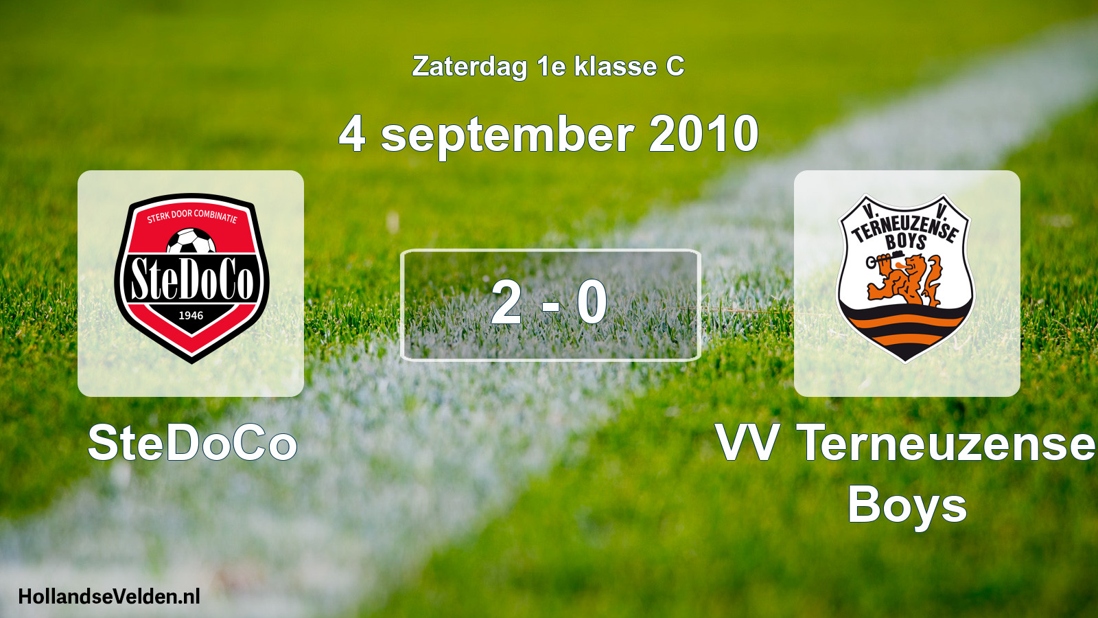 Total number of matches played: SteDoCo - VV Terneuzense Boys 2 - 0 (4 September 2010)