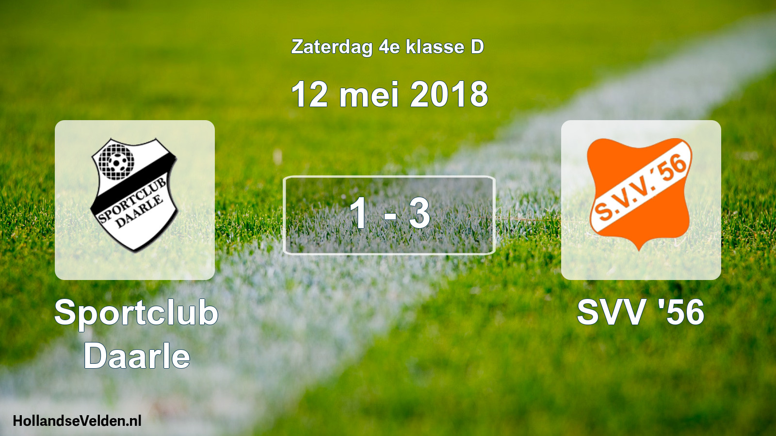 Total number of matches played: Sportclub Daarle - SVV '56 1 - 3 (12 May 2018)