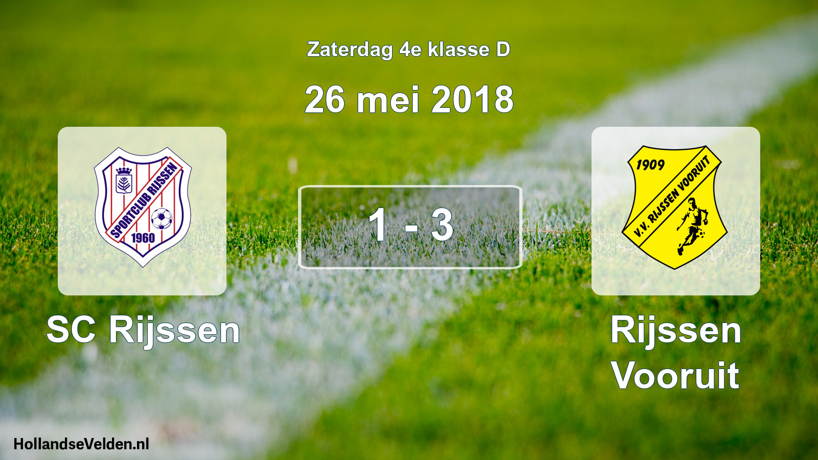Total number of matches played: SC Rijssen - Rijssen Vooruit 1 - 3 (26 May 2018)