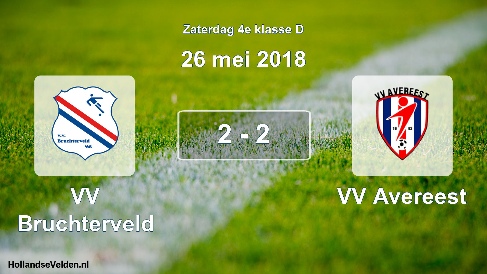 Total number of matches played: VV Bruchterveld - VV Avereest 2 - 2 (26 May 2018)