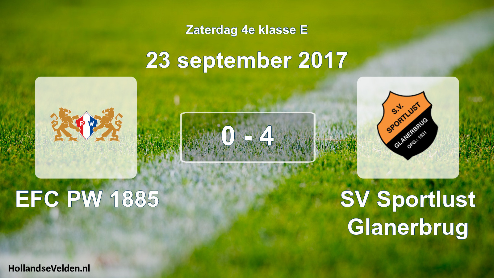 Total number of matches played: EFC PW 1885 - SV Sportlust Glanerbrug 0 - 4 (23 September 2017)