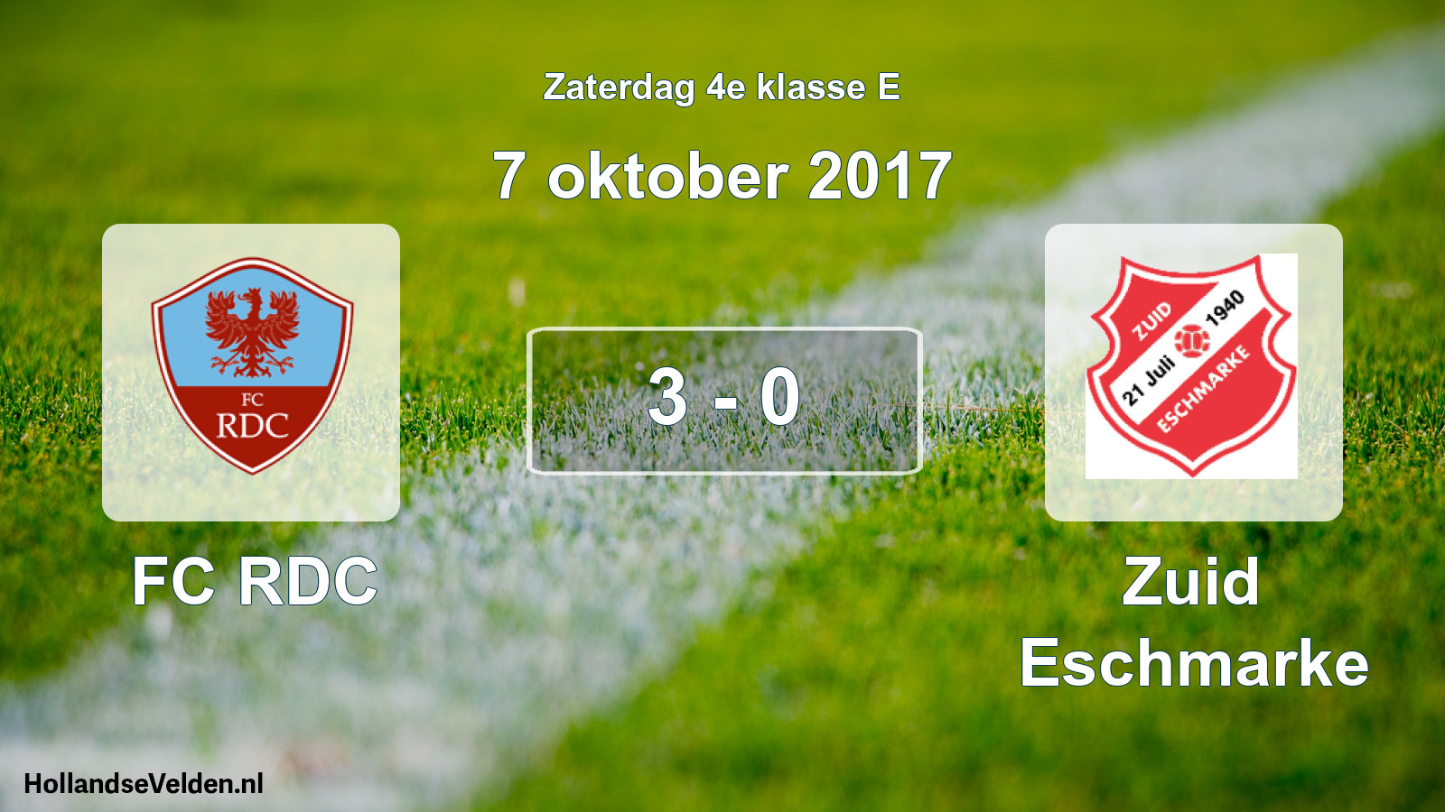 Total number of matches played: FC RDC - Zuid Eschmarke 3 - 0 (7 October 2017)