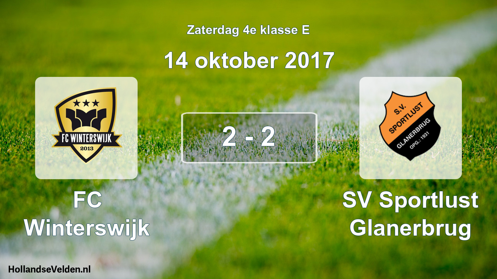 Total number of matches played: FC Winterswijk - SV Sportlust Glanerbrug 2 - 2 (14 October 2017)