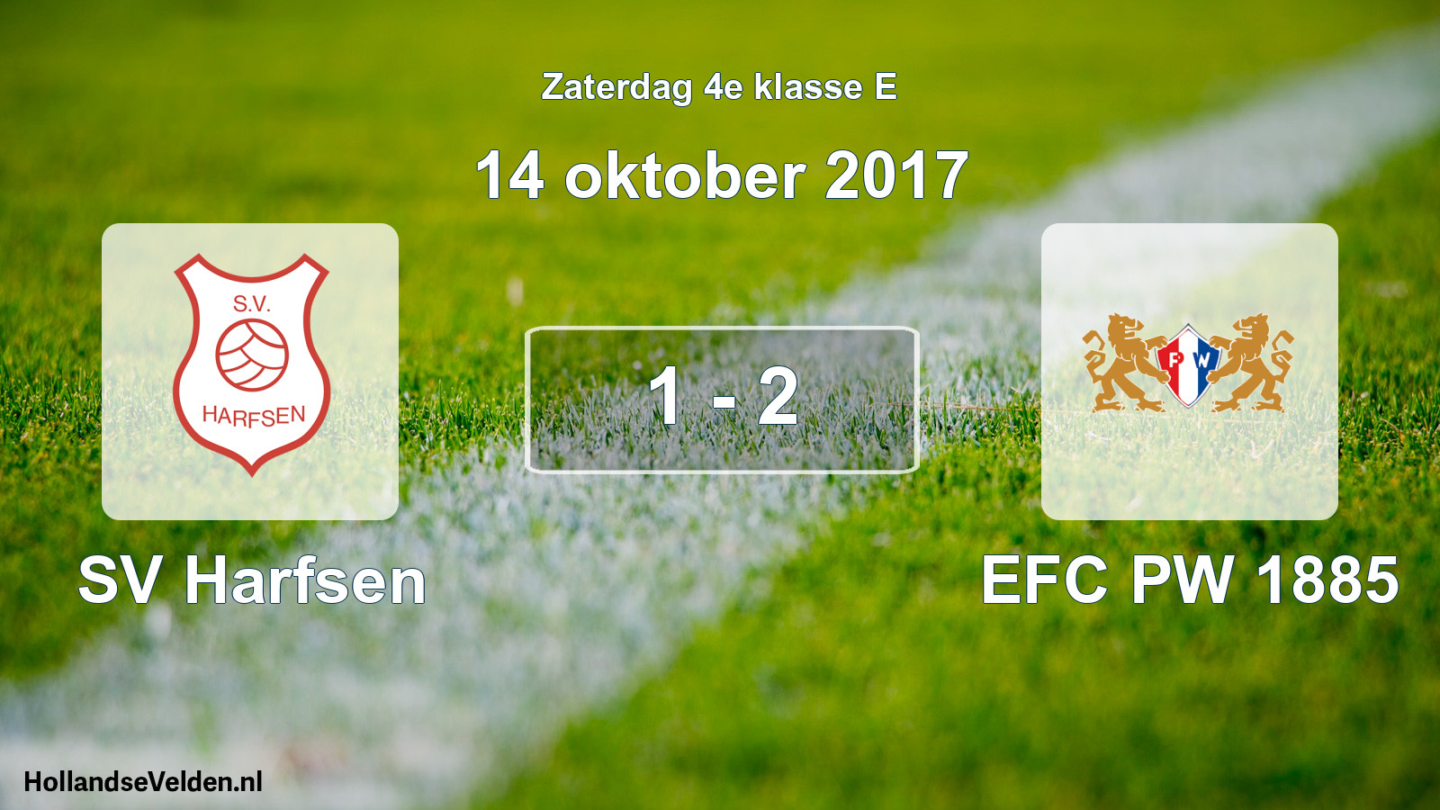Total number of matches played: SV Harfsen - PW 1885 1 - 2 (14 October 2017)