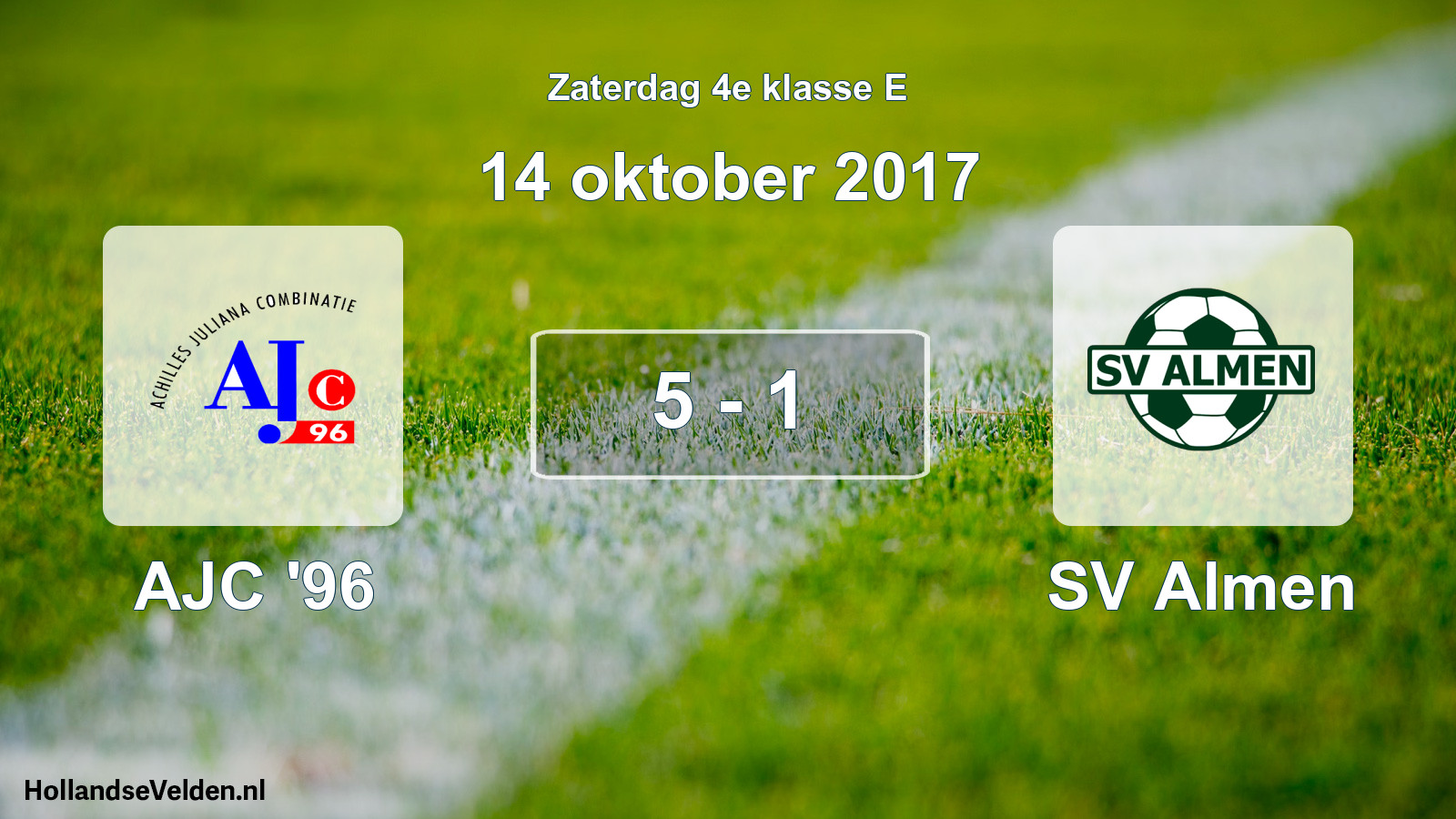Total number of matches played: AJC '96 - SV Almen 5 - 1 (14 October 2017)