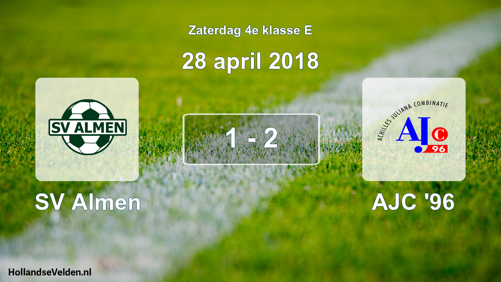 Total number of matches played: SV Almen - AJC '96 1 - 2 (28 April 2018)