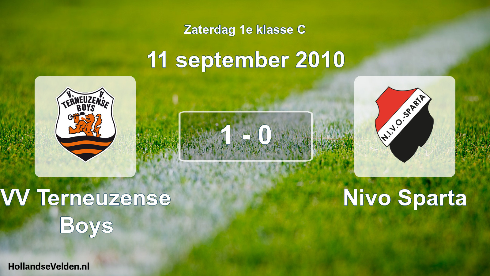 Total number of matches played: VV Terneuzense Boys - Nivo Sparta 1 - 0 (11 September 2010)