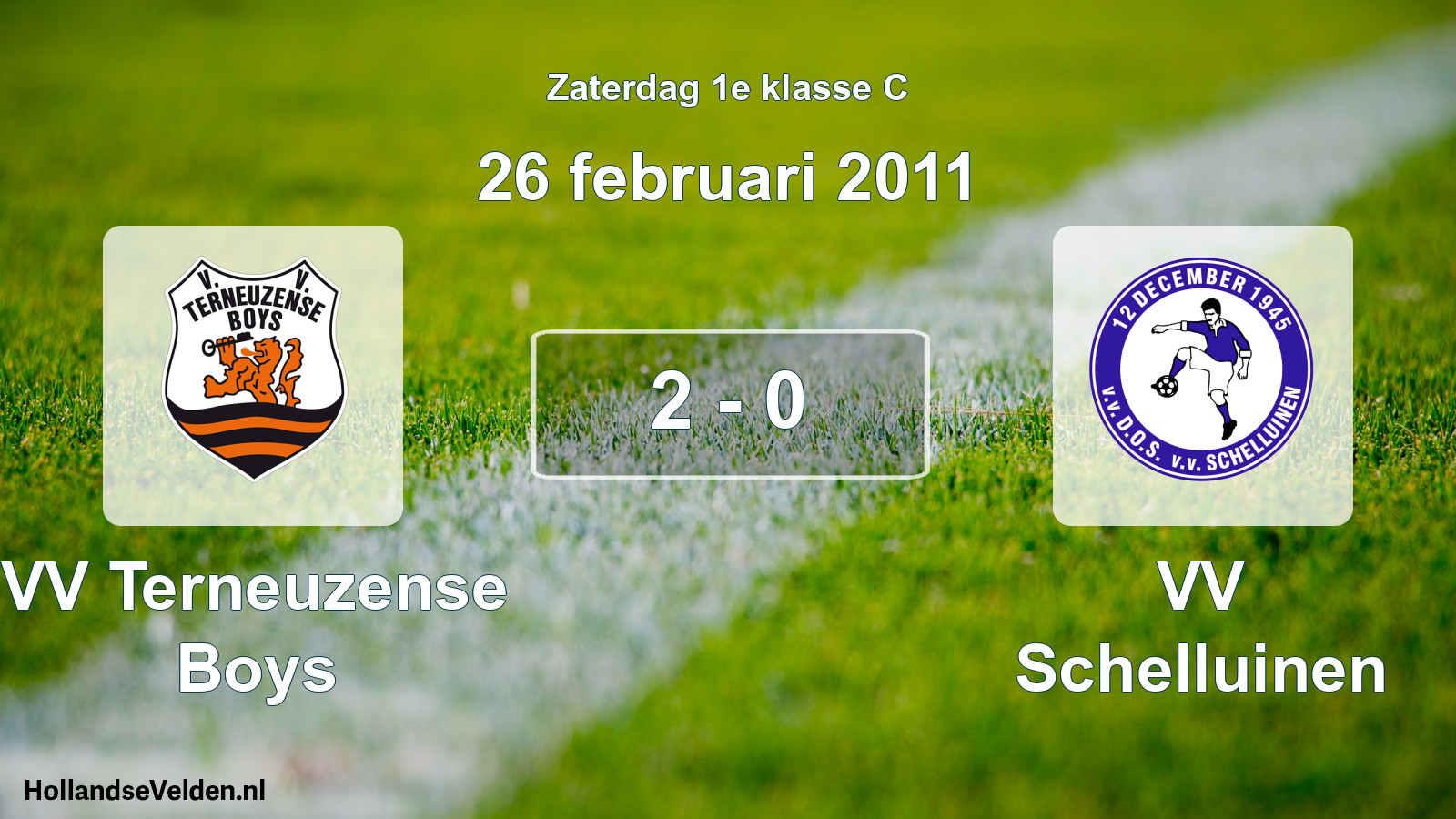 Total number of matches played: VV Terneuzense Boys - VV Schelluinen 2 - 0 (26 February 2011)