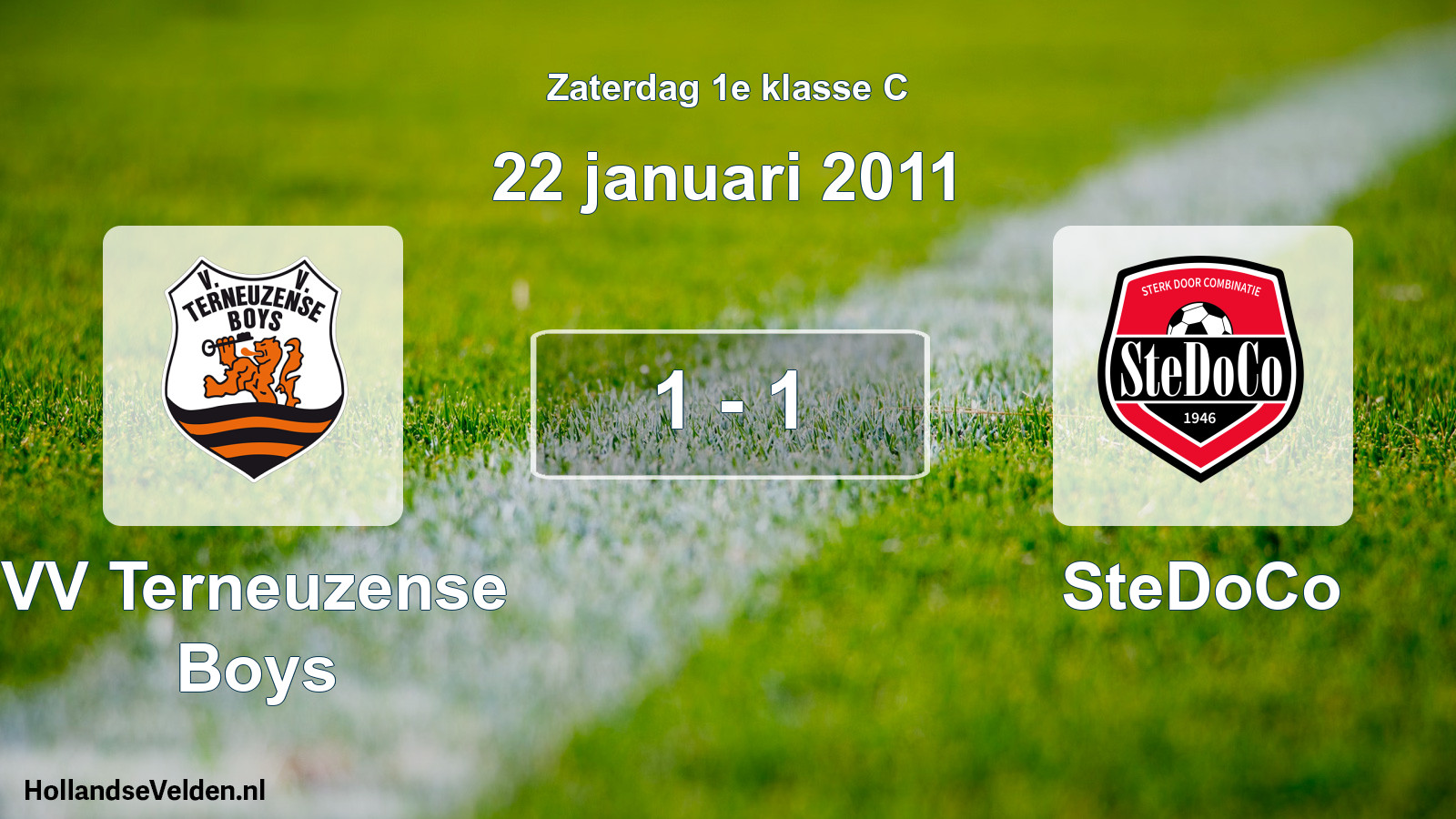 Total number of matches played: VV Terneuzense Boys - SteDoCo 1 - 1 (22 January 2011)