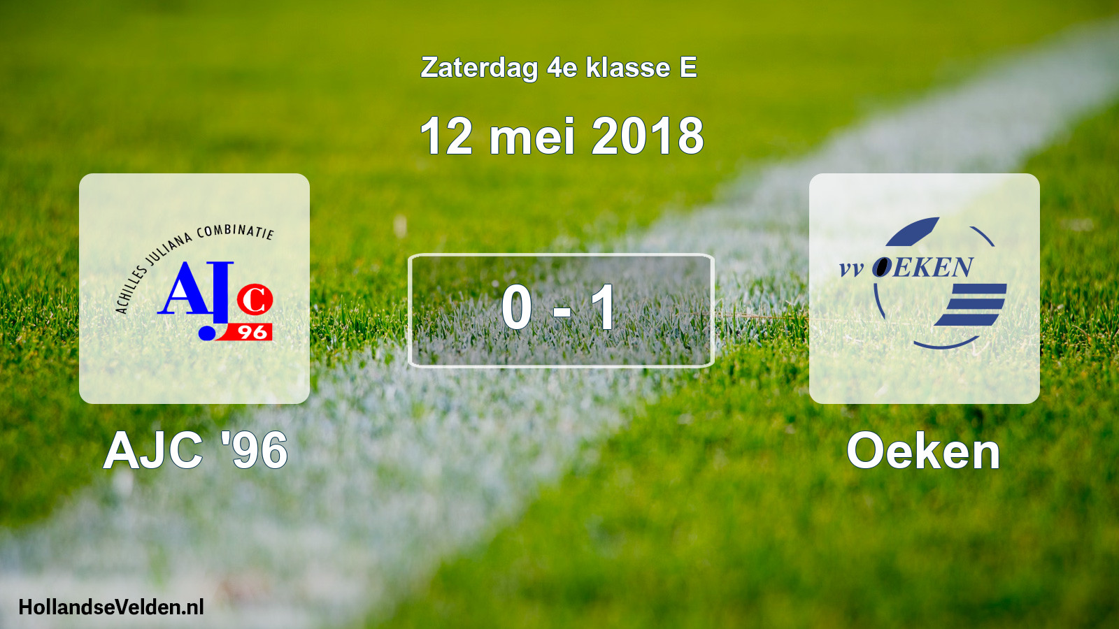 Total number of matches played: AJC '96 - Oeken 0 - 1 (12 May 2018)