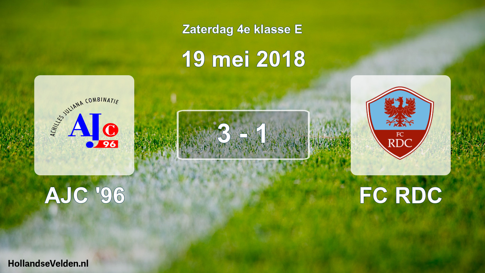 Total number of matches played: AJC '96 - FC RDC 3 - 1 (19 May 2018)