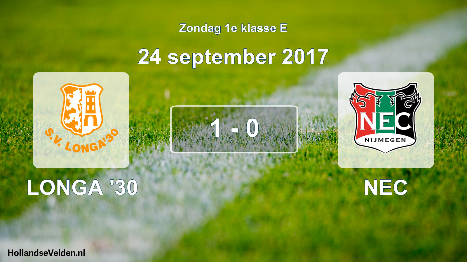 Total number of matches played: LONGA '30 - NEC 1 - 0 (24 September 2017)