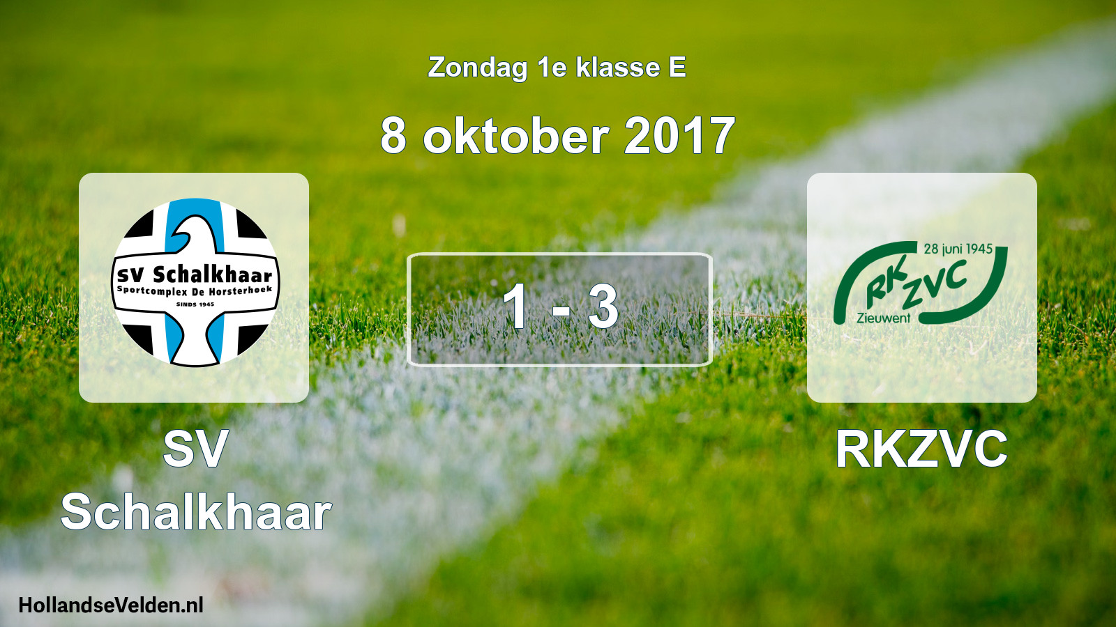 Total number of matches played: SV Schalkhaar - RKZVC 1 - 3 (8 October 2017)